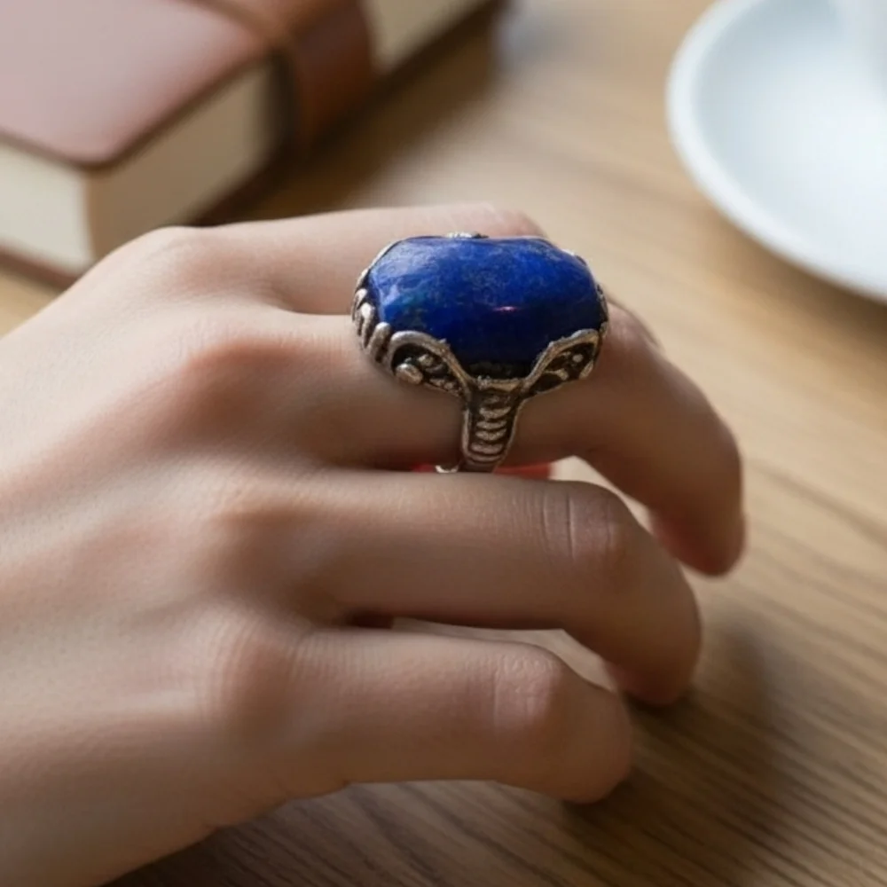 ✨️Lapis Lazuli Sterling Silver Filigree MCM Gorgeus Ring Size 6.25-6.5!